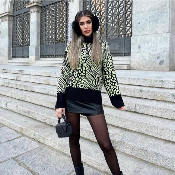 ZARA Printed Knit Sweater - Picture 1 of 8